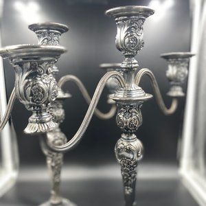 William Rogers & Son "Victorian Rose" Candelabras